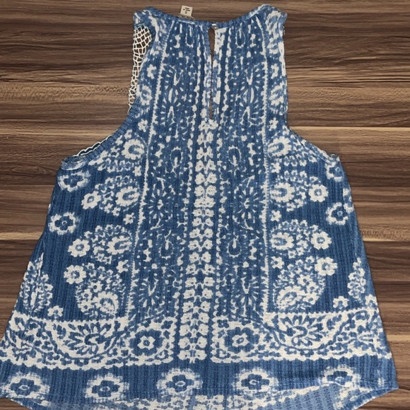 LUCKY BRAND, FLORAL LACE YOKE TANK - Picture 10 of 16